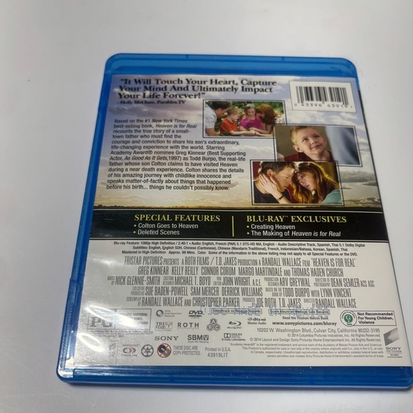 Christian Blu-Ray & DVD Combo Packs Bundle Heaven is for Real & God’s Not Dead. - Picture 3 of 7